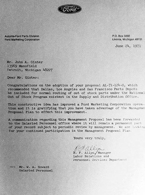 ford letter